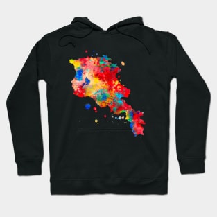 Armenia Watercolor Map Painting Hoodie